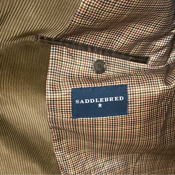 Brown Corduroy Saddlebred Men's Sport Coat 44L - Picture 9 of 11